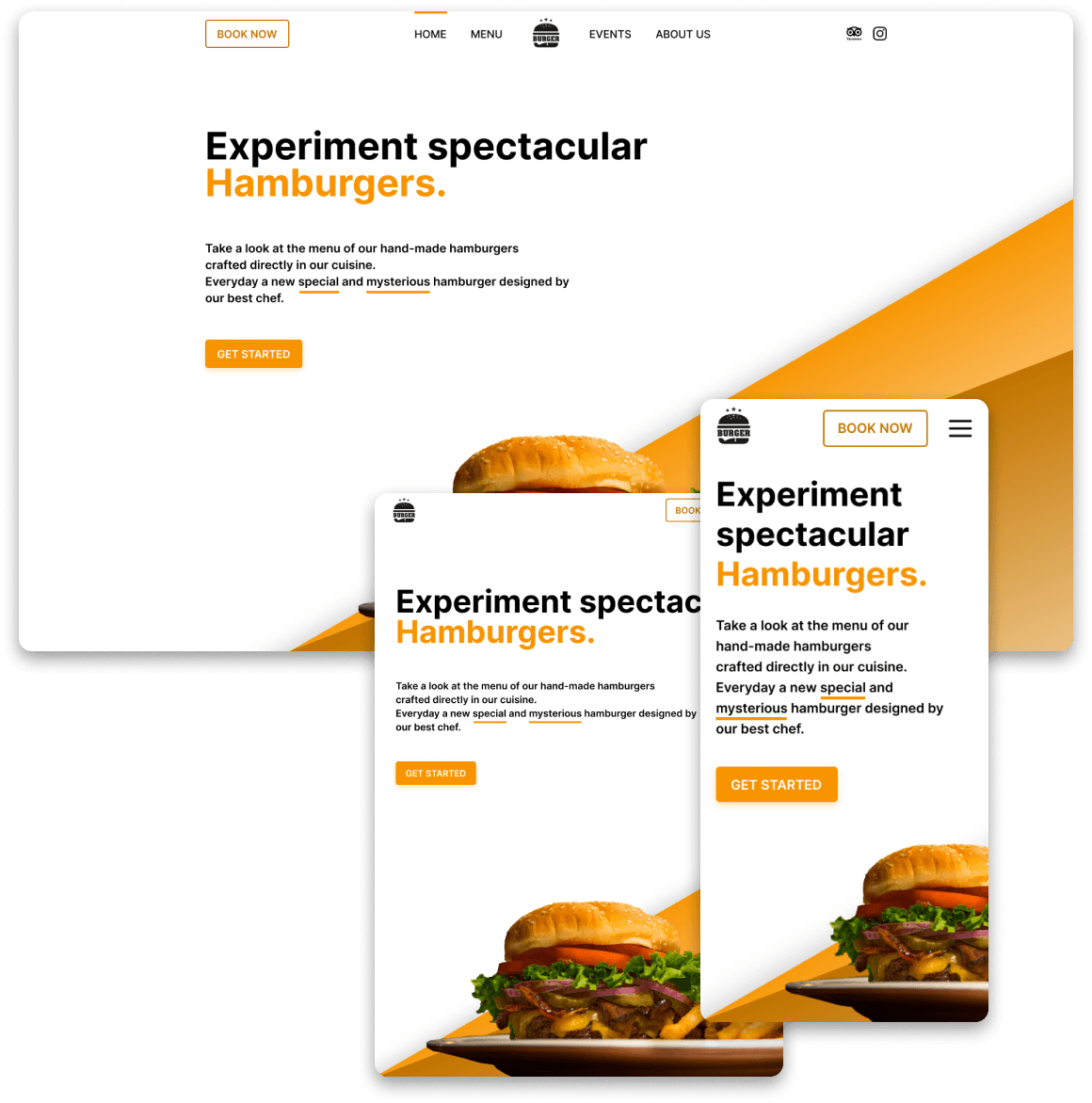 Buger Shop Web Design by Andrea Losavio